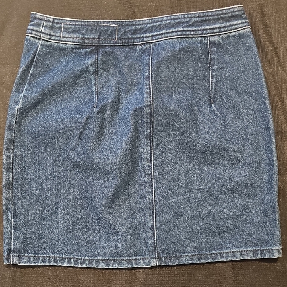 rag & bone Blue Denim Zip-Front Mini Skirt - Picture 6 of 8
